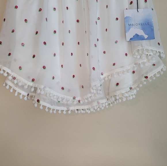 Majorelle Brea White Floral Pom Pom Mini Skirt Size XS - Picture 4 of 10